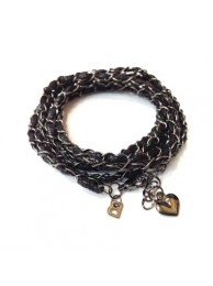 BLACK ITALIAN LEATHER WRAP